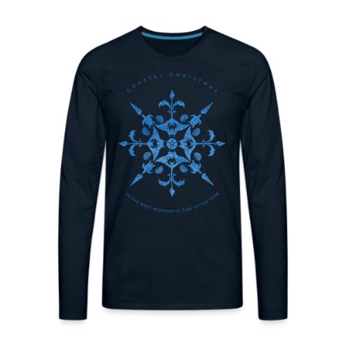 Coastal Christmas Snowflake 01 - Men's Premium Long Sleeve T-Shirt