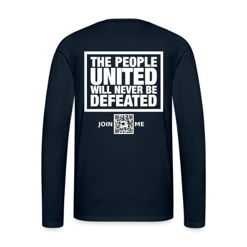 People United (white, back-facing) - Men's Premium Long Sleeve T-Shirt