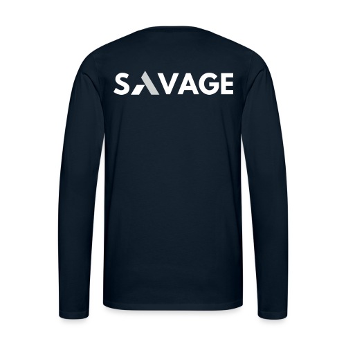 Savage Gentleman Light Logo - Men's Premium Long Sleeve T-Shirt