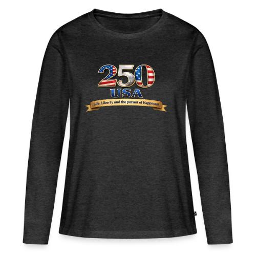 250 USA Liberty Banner - Women's Premium Slim Fit Long Sleeve T-Shirt