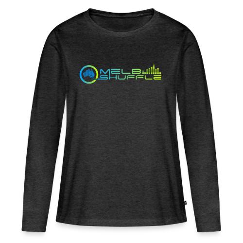 Melbshuffle Gradient Logo - Women's Premium Slim Fit Long Sleeve T-Shirt