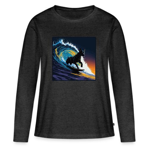 Black Dog Dawn Patrol - Women's Premium Slim Fit Long Sleeve T-Shirt