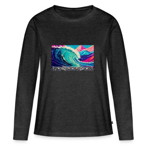 Crystal Lava Wave - Women's Premium Slim Fit Long Sleeve T-Shirt