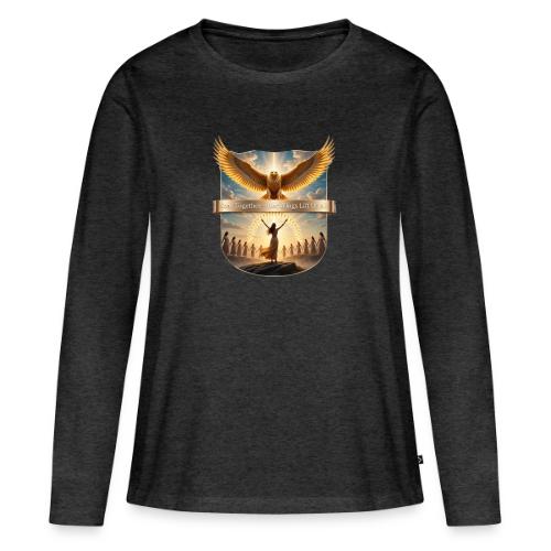 Women’s Day Eagle Matriarch T Shirt,, Gift for Mom - Women's Premium Slim Fit Long Sleeve T-Shirt