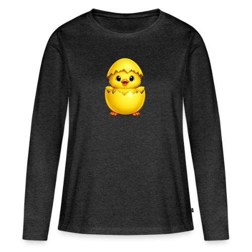 Easter Chick yellow - Women's Premium Slim Fit Long Sleeve T-Shirt