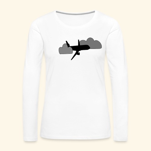 plane - Women's Premium Slim Fit Long Sleeve T-Shirt