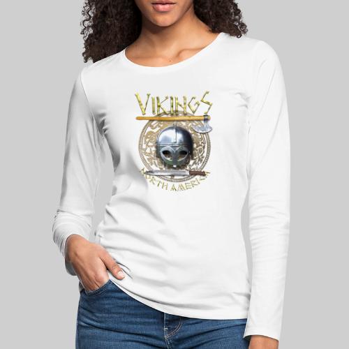 viking tshirt pocket art - Women's Premium Slim Fit Long Sleeve T-Shirt
