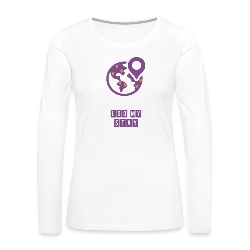 Purple logo - Women's Premium Slim Fit Long Sleeve T-Shirt