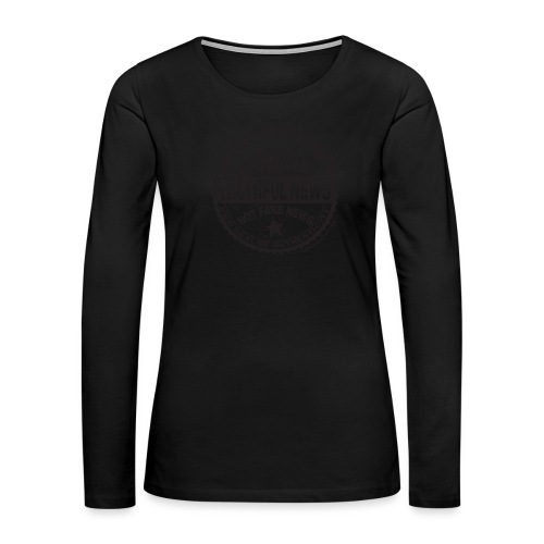 Truthful News FCC Seal - Women's Premium Slim Fit Long Sleeve T-Shirt