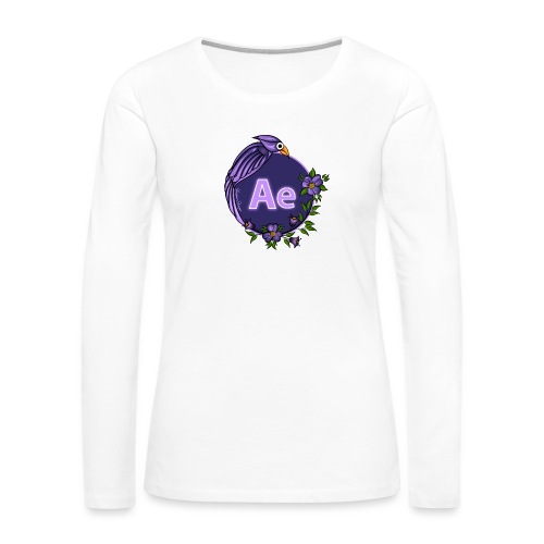 New AE Aftereffect Logo 2021 - Women's Premium Slim Fit Long Sleeve T-Shirt