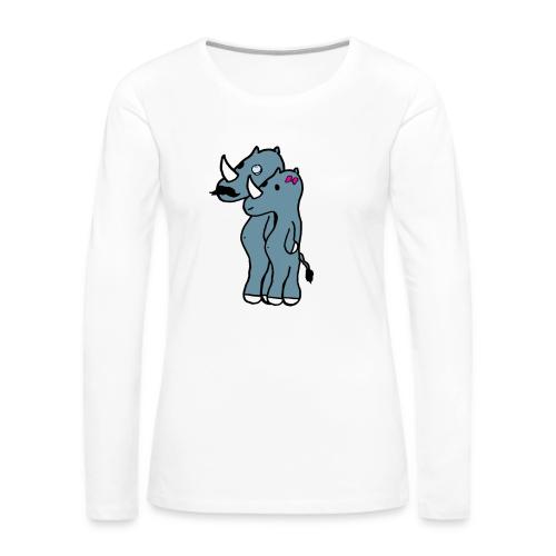 Rhino family - Women's Premium Slim Fit Long Sleeve T-Shirt