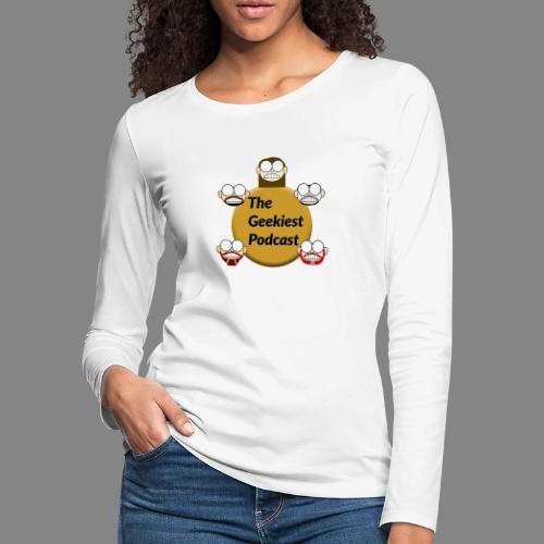 The Geekiest Podcast Logo - Women's Premium Slim Fit Long Sleeve T-Shirt