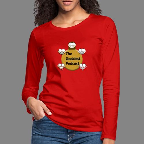 The Geekiest Podcast Logo - Women's Premium Slim Fit Long Sleeve T-Shirt