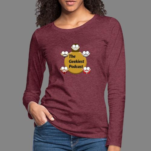 The Geekiest Podcast Logo - Women's Premium Slim Fit Long Sleeve T-Shirt