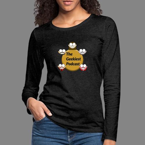 The Geekiest Podcast Logo - Women's Premium Slim Fit Long Sleeve T-Shirt