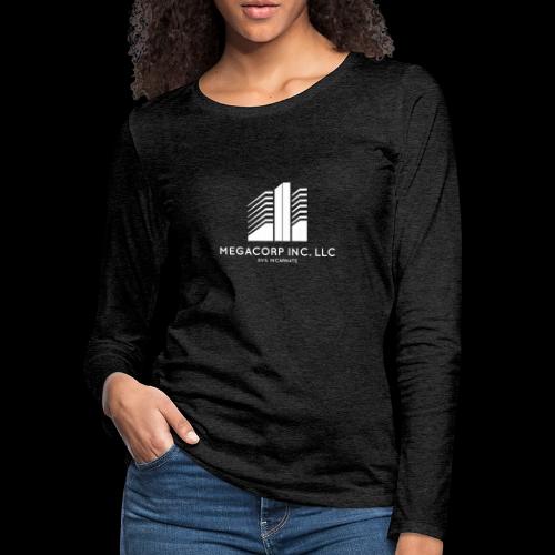 MEGACORP - GIANT EVUL CORPORATION - Women's Premium Slim Fit Long Sleeve T-Shirt
