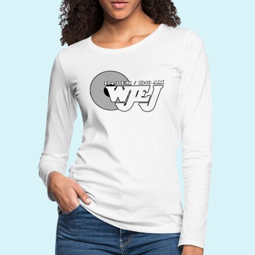 WJEJ Radio Record Logo - Women's Premium Slim Fit Long Sleeve T-Shirt