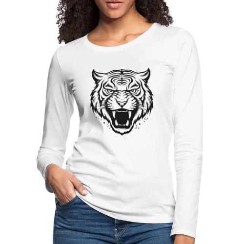 Wild Tiger Fashion, the fury of the feline tiger. - Women's Premium Slim Fit Long Sleeve T-Shirt