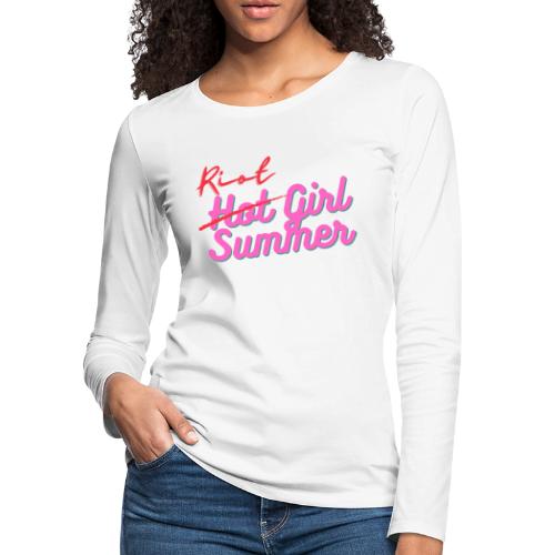 Riot Girl Summer - Women's Premium Slim Fit Long Sleeve T-Shirt