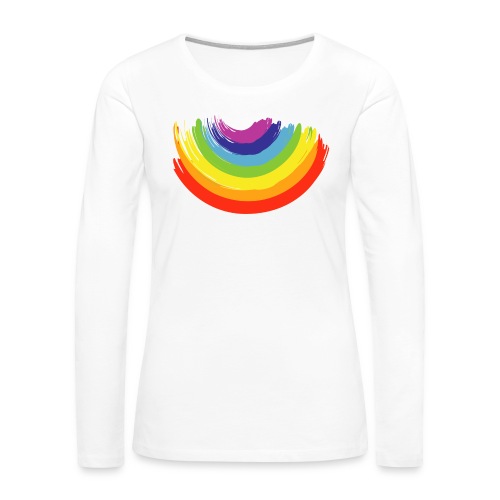 Rainbow Smile - Women's Premium Slim Fit Long Sleeve T-Shirt