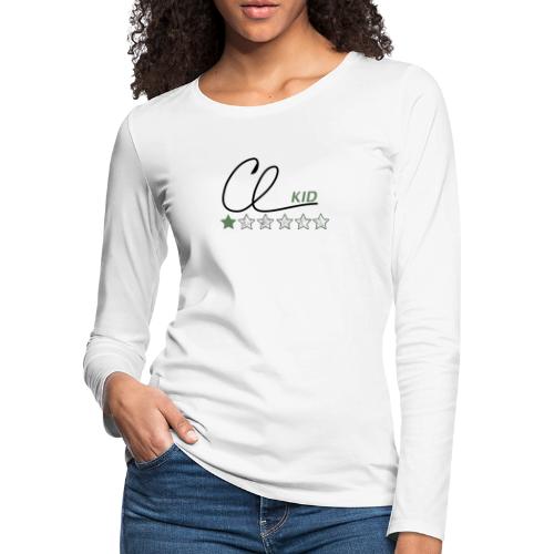 CL KID Logo (Olive) - Women's Premium Slim Fit Long Sleeve T-Shirt