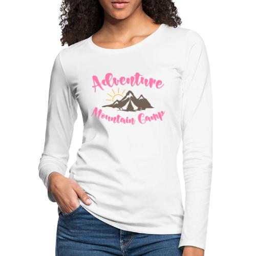 Adventure mountain camp colour - Women's Premium Slim Fit Long Sleeve T-Shirt