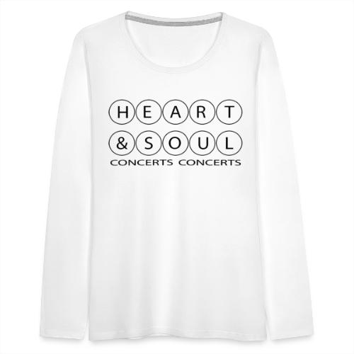 Heart & Soul Concerts - text horizon (no fill) - Women's Premium Slim Fit Long Sleeve T-Shirt