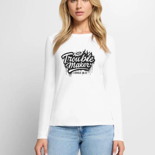 Troublemaker - Women's Premium Slim Fit Long Sleeve T-Shirt
