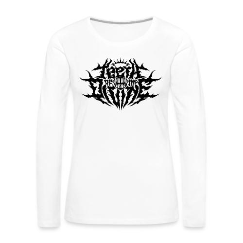 Teeth Of The Divine Logo BLACK - Women's Premium Slim Fit Long Sleeve T-Shirt