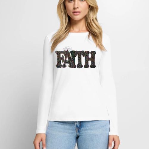 FAITH - Women's Premium Slim Fit Long Sleeve T-Shirt