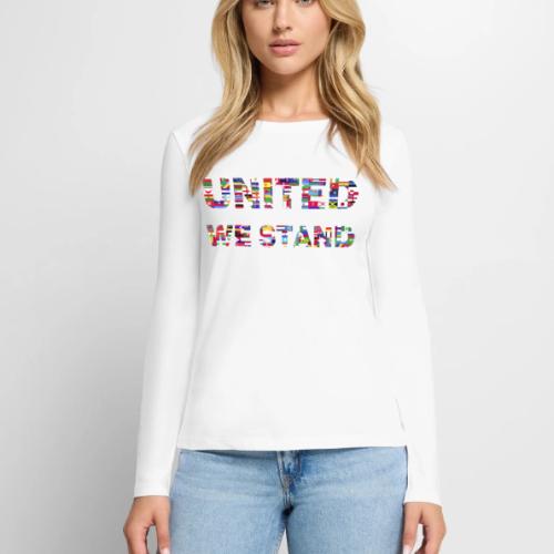 UNITED WE STAND - Women's Premium Slim Fit Long Sleeve T-Shirt