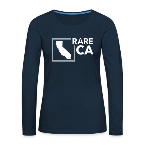State Ambassador Logos WHITE CA - Women's Premium Slim Fit Long Sleeve T-Shirt