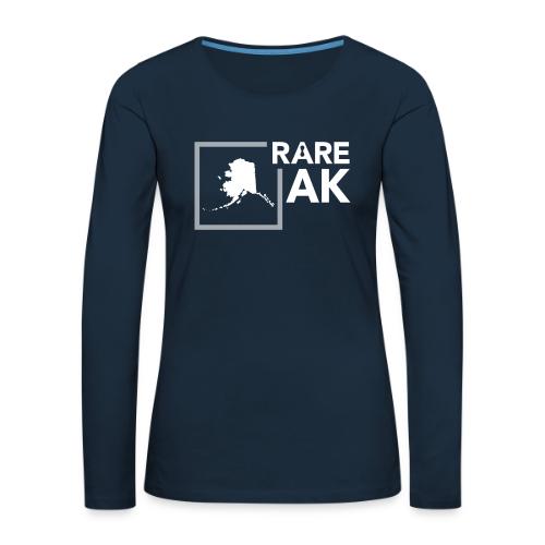 State Ambassador Logos WHITE AK - Women's Premium Slim Fit Long Sleeve T-Shirt