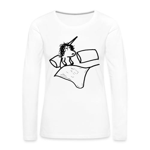 Waking up unicorn - Women's Premium Slim Fit Long Sleeve T-Shirt