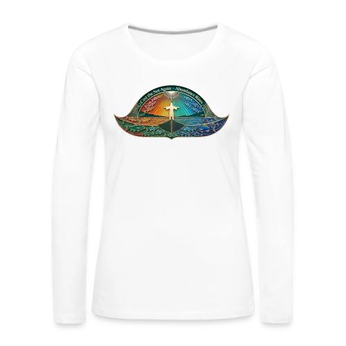 Easter Cast the Net Again T Shirt, abundance Gift - Women's Premium Slim Fit Long Sleeve T-Shirt