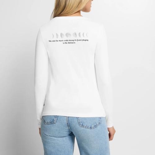 Mystical Moon Girl Quote - Women's Premium Slim Fit Long Sleeve T-Shirt