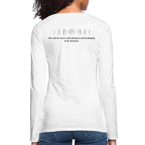 Mystical Moon Girl Quote - Women's Premium Slim Fit Long Sleeve T-Shirt
