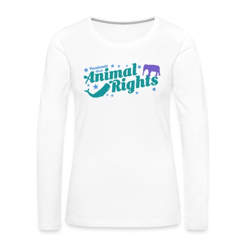 Animal Rights design - Women's Premium Slim Fit Long Sleeve T-Shirt