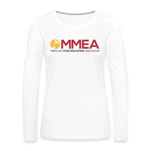 MMEA Horizontal Logo - Women's Premium Slim Fit Long Sleeve T-Shirt