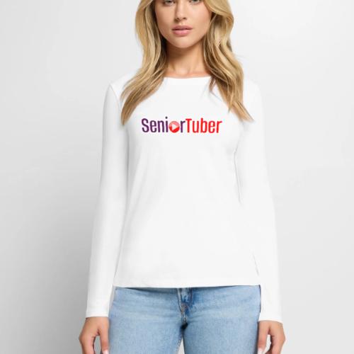 Senior Tuber Logo - Women's Premium Slim Fit Long Sleeve T-Shirt