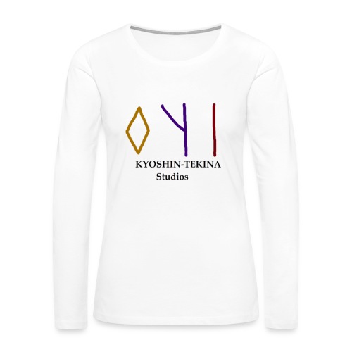 Kyoshin-Tekina Studios logo (black test) - Women's Premium Slim Fit Long Sleeve T-Shirt