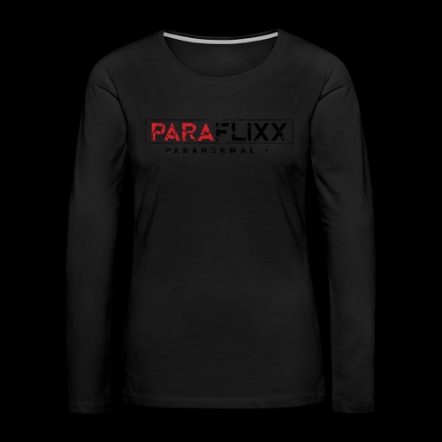 PARAFlixx Black Grunge - Women's Premium Slim Fit Long Sleeve T-Shirt