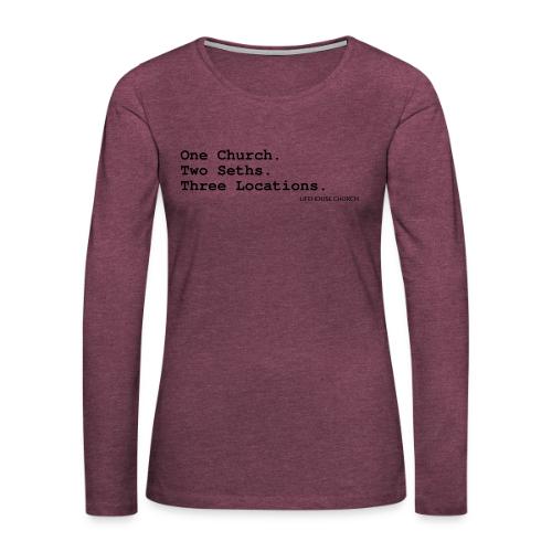 List Tagline - Women's Premium Slim Fit Long Sleeve T-Shirt