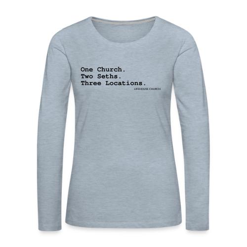 List Tagline - Women's Premium Slim Fit Long Sleeve T-Shirt