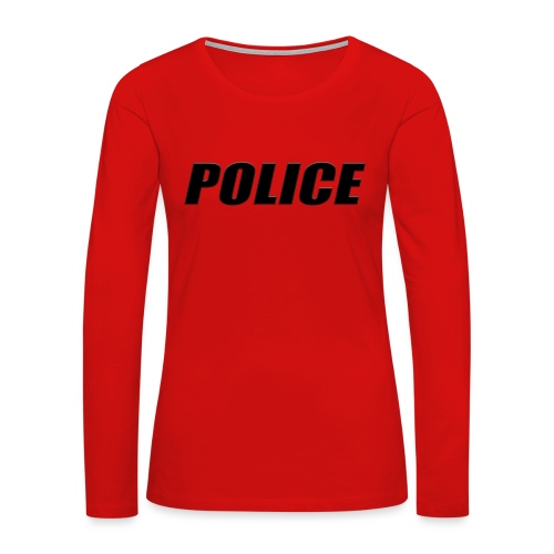 Police Black - Women's Premium Slim Fit Long Sleeve T-Shirt