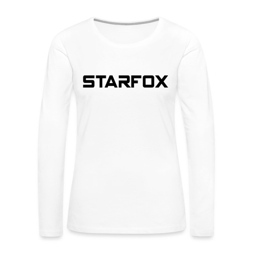 STARFOX Text - Women's Premium Slim Fit Long Sleeve T-Shirt
