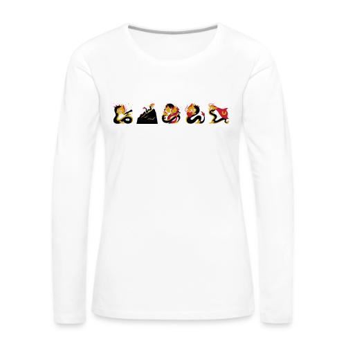 CoreDragons Horizontal - Women's Premium Slim Fit Long Sleeve T-Shirt