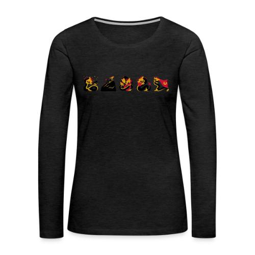 CoreDragons Horizontal - Women's Premium Slim Fit Long Sleeve T-Shirt