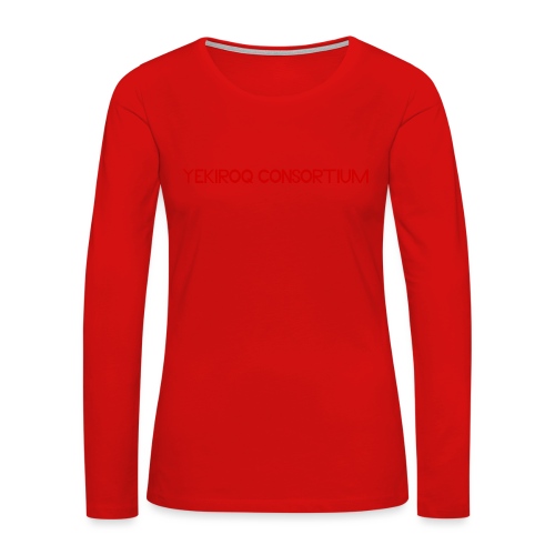 Yekiroq Consortium Logo - Women's Premium Slim Fit Long Sleeve T-Shirt