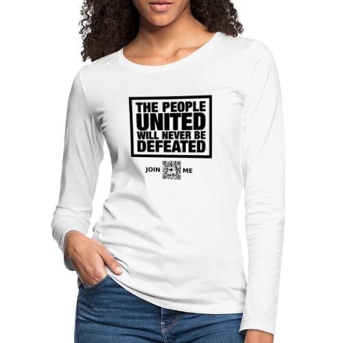 People United (black, front-facing) - Women's Premium Slim Fit Long Sleeve T-Shirt